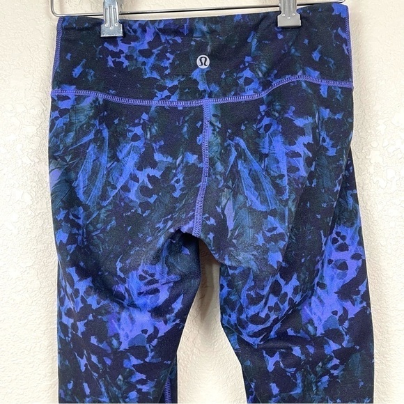 Lululemon Wunder Under Crop II‎ Full-On Luon Iris Floral Legging Size 4 Women - Picture 6 of 11